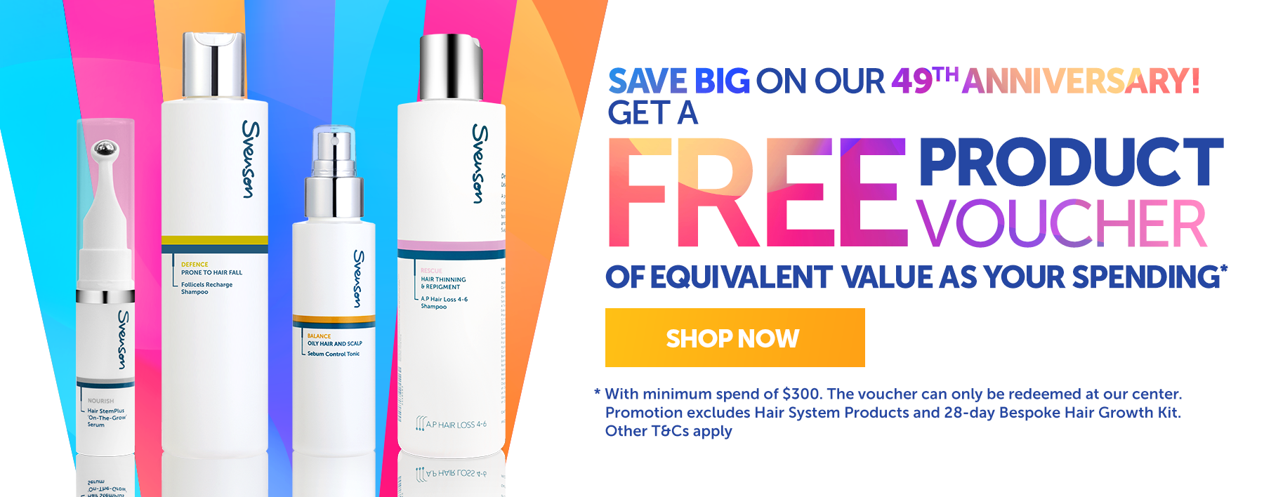 Get product voucher of equivalent value as spending Svenson