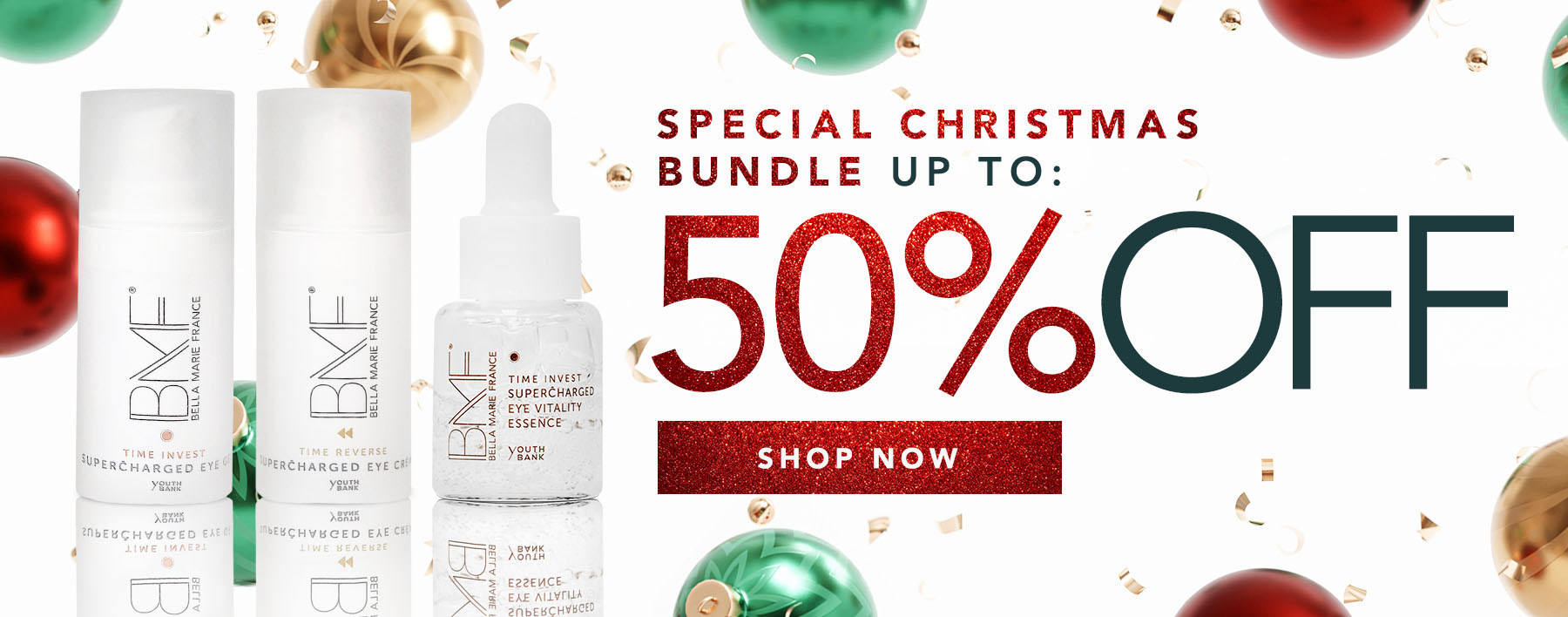 50% OFF our Christmas Beauty Sets!